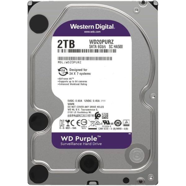 هارد بنفش وسترن دیجیتال ۲ ترابایت Western Digital Purple 2TB